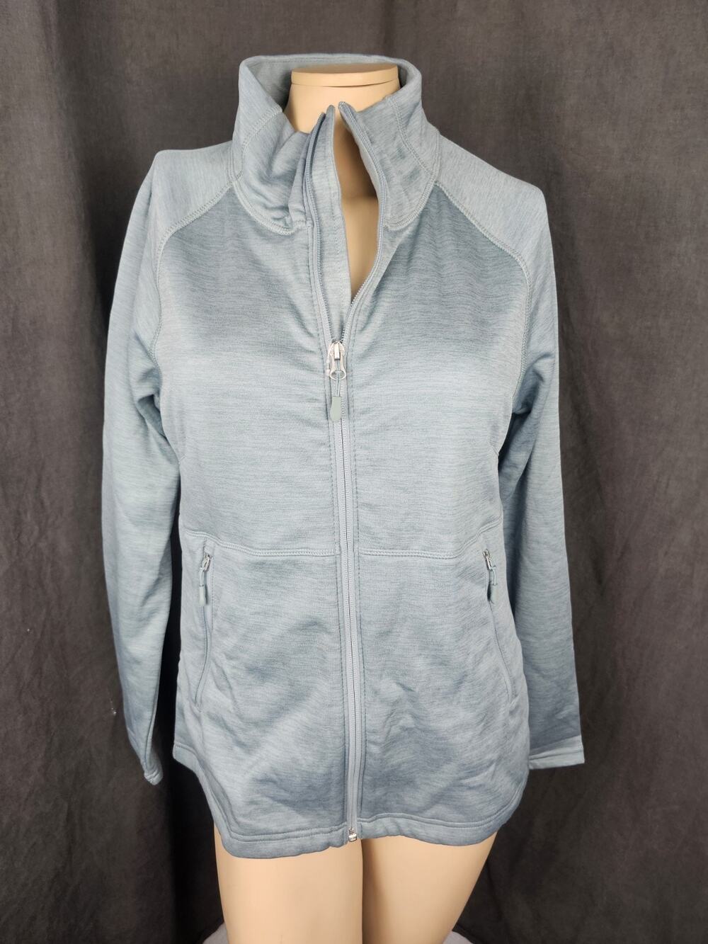 Kirkland Signature Womens Fleece Full Zip Jacket Mock Neck Sport Small Fit NWOT